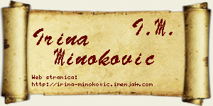 Irina Minoković vizit kartica
